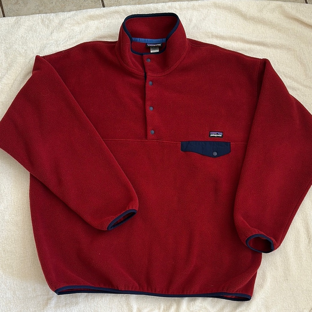Patagonia Red Fleece Pullover Jacket